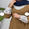 پیراهن مانتویی بلند شکوفه بهاری