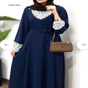پیراهن  مانتویی بلند شکوفه بهاری