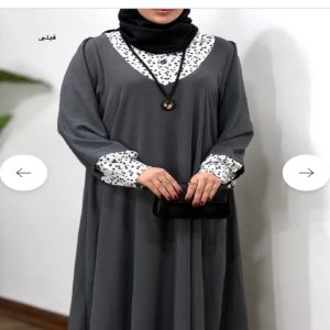 پیراهن  مانتویی بلند شکوفه بهاری