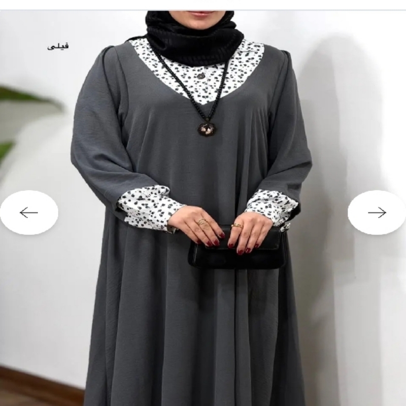 پیراهن مانتویی بلند شکوفه بهاری