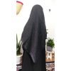 روسری ژاکارد ابریشم مشکی قواره 140