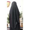 روسری ژاکارد ابریشم مشکی قواره 140