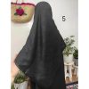 روسری ژاکارد ابریشم مشکی قواره 140