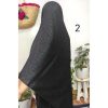 روسری ژاکارد ابریشم مشکی قواره 140